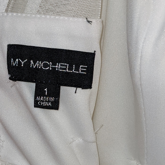 Sleeveless illusion neck party dress sz 1 - Picture 6 of 12